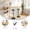 Flash Furniture Jura Metal Bar and Wine Table w/2 Slanted Shelves for Bottle Storage and Hanging Glass, Gold Frame NAN-F-HY-B23102-GLDMRBL-GG - alternate 3